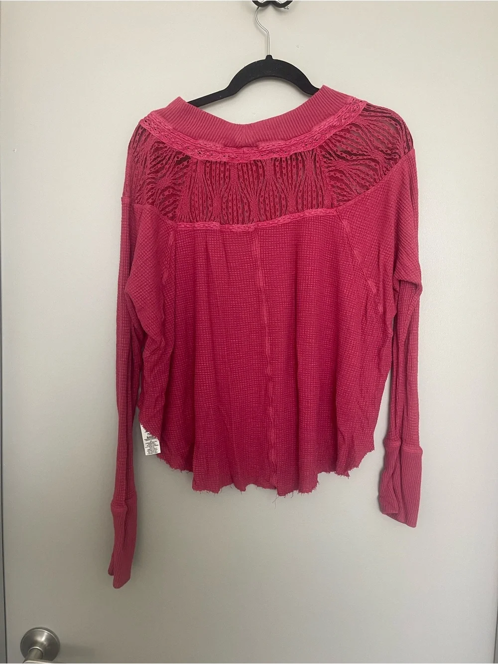 Free People Lace Long Sleeve Top